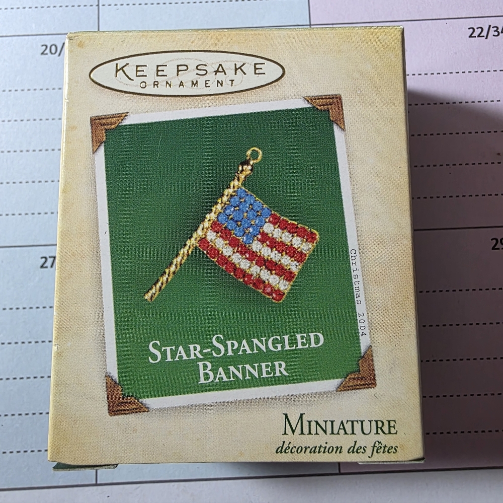 Hallmark LOT of 3 Patriotic Miniature Ornaments